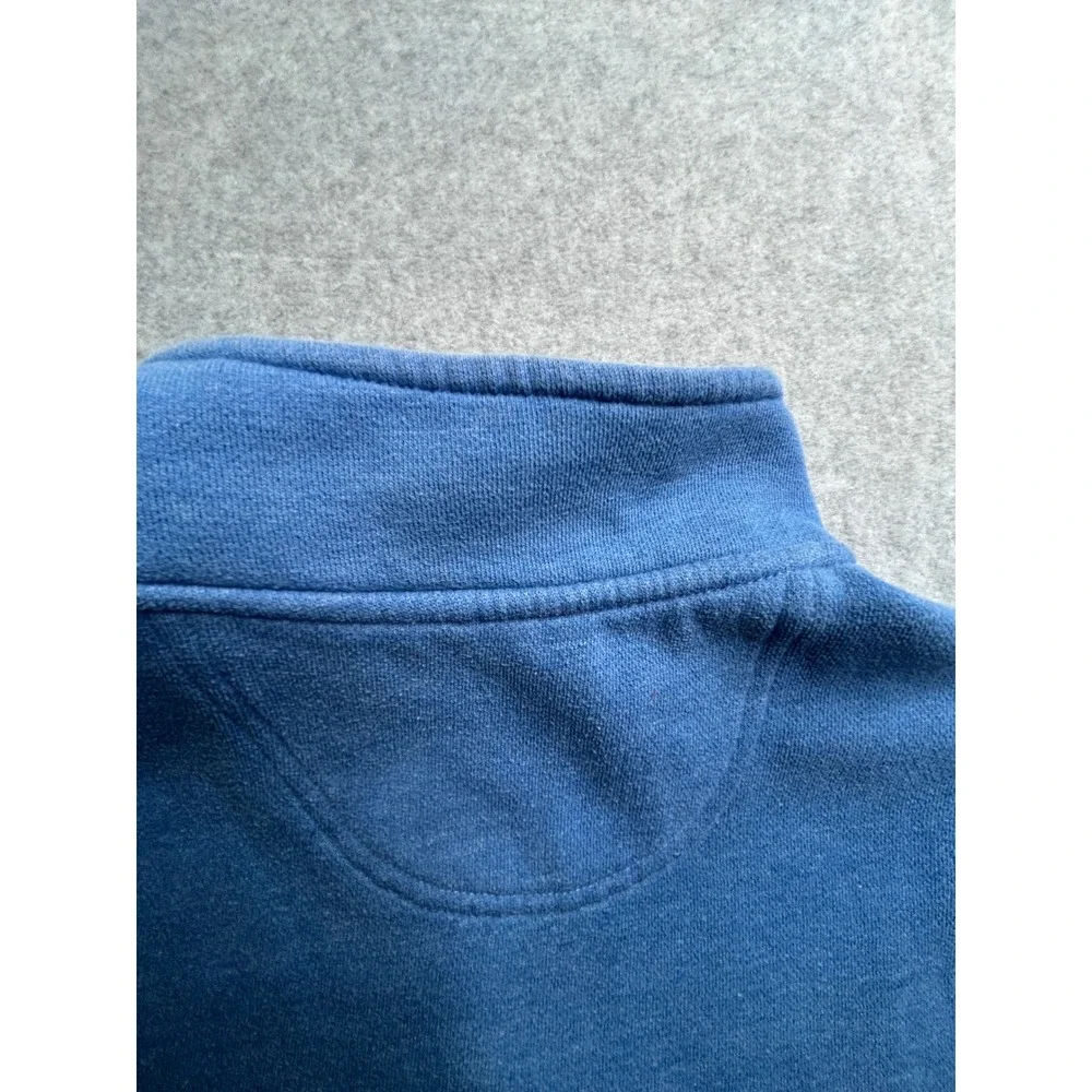 IZOD Saltwater Mens XL Blue Quarter Zip Fleece Pullover Sweatshirt